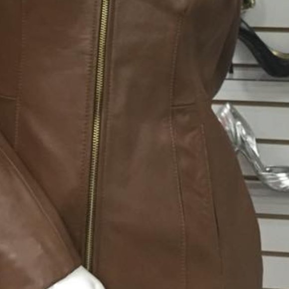 BNWT Cole Haan Luxury Wing Collar,Genuine Leather Jacket Size M - Picture 8 of 9